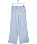 PRETTY LAVISH Blue Ryleigh Cotton Trousers UK 8