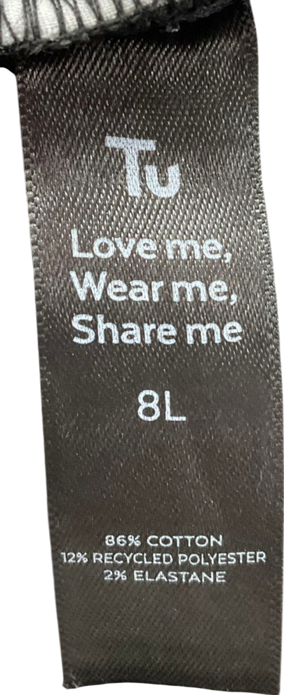 TU sainsburys Black Skinny Mid Rise Jeans UK 8