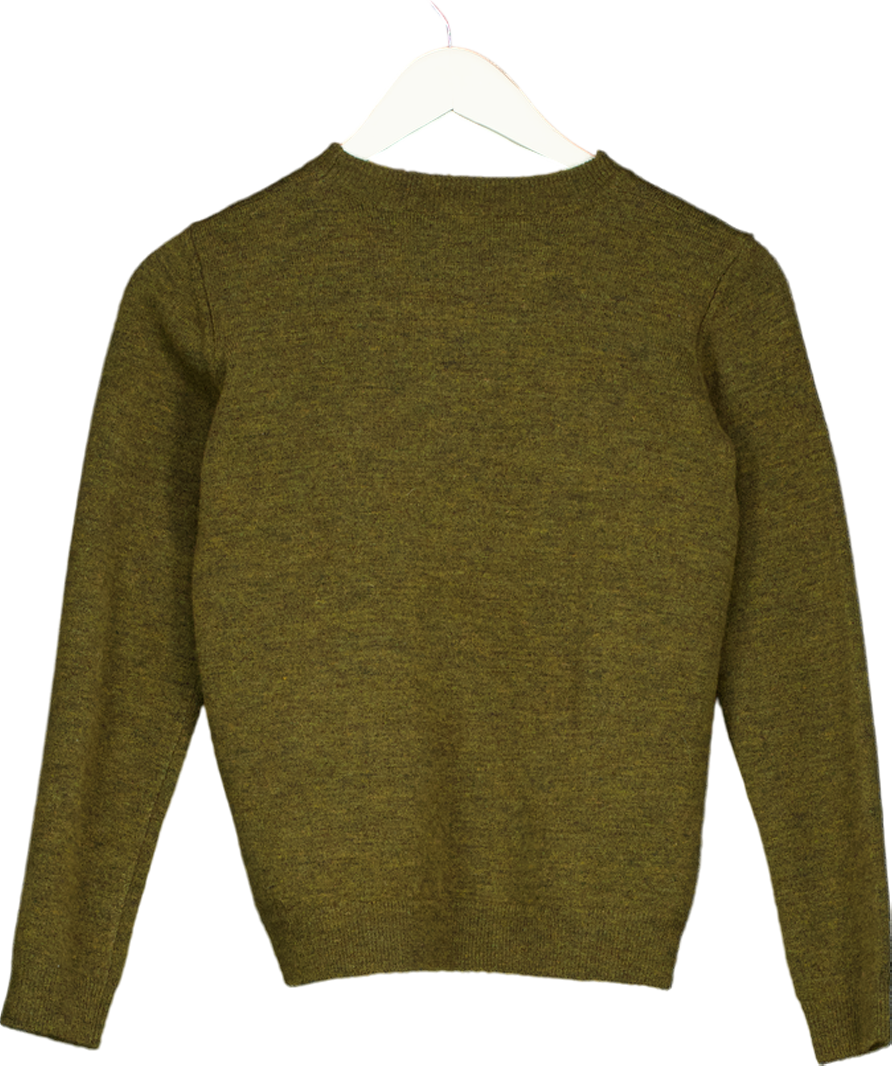 Bonpoint Green Thibault Intarsia Knit Sweater 12 Years