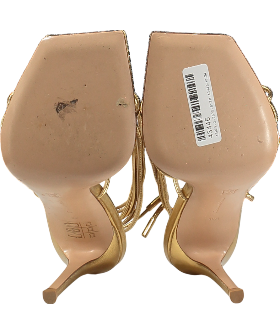 Gianvito Rossi Gold 105 Metallic Leather Sandals UK 5.5 EU 38.5 👠