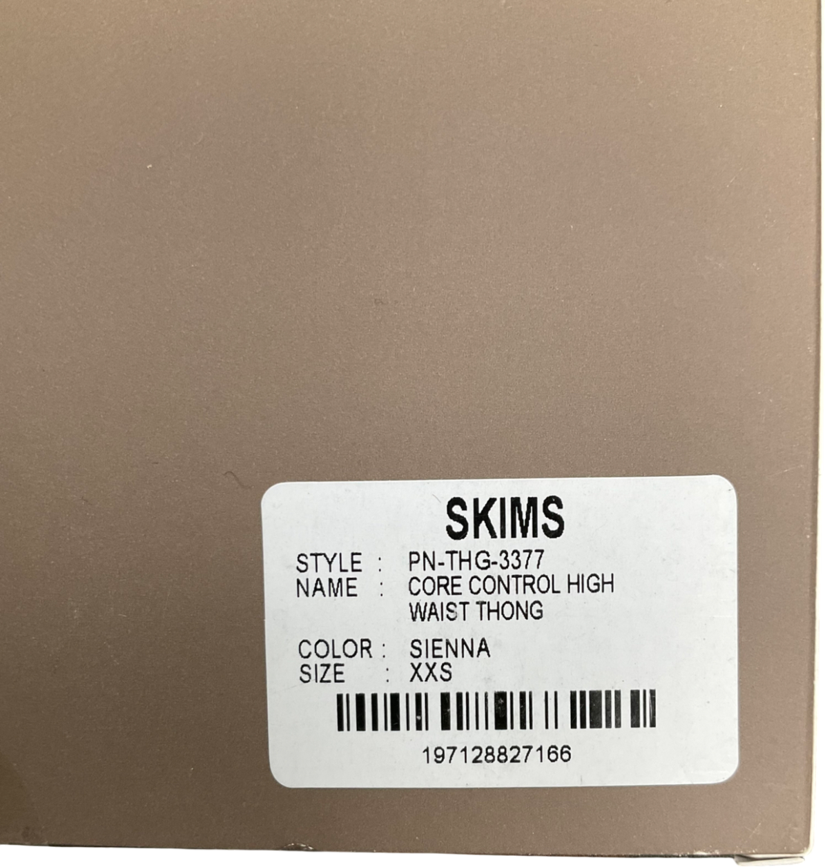 SKIMS Core Control High Waist Thong In Sienna UK XXS