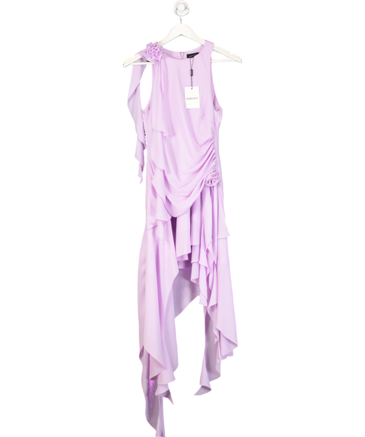 Bardot Purple Ivana Georgette High Low Dress UK 8