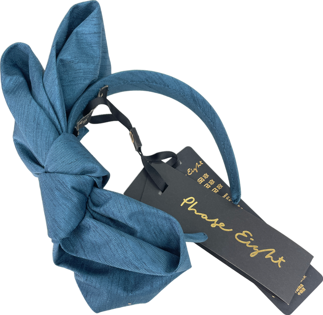 Phase Eight Blue Silk Bow Headband Bnwt One Size