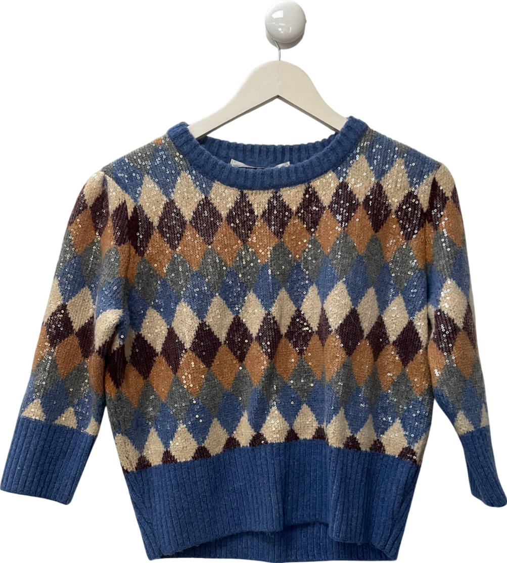 ZARA Multicoloured Sequin Sweater UK M