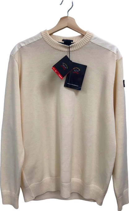 Paul & Shark Cream Yachting Cool Touch Sweater L