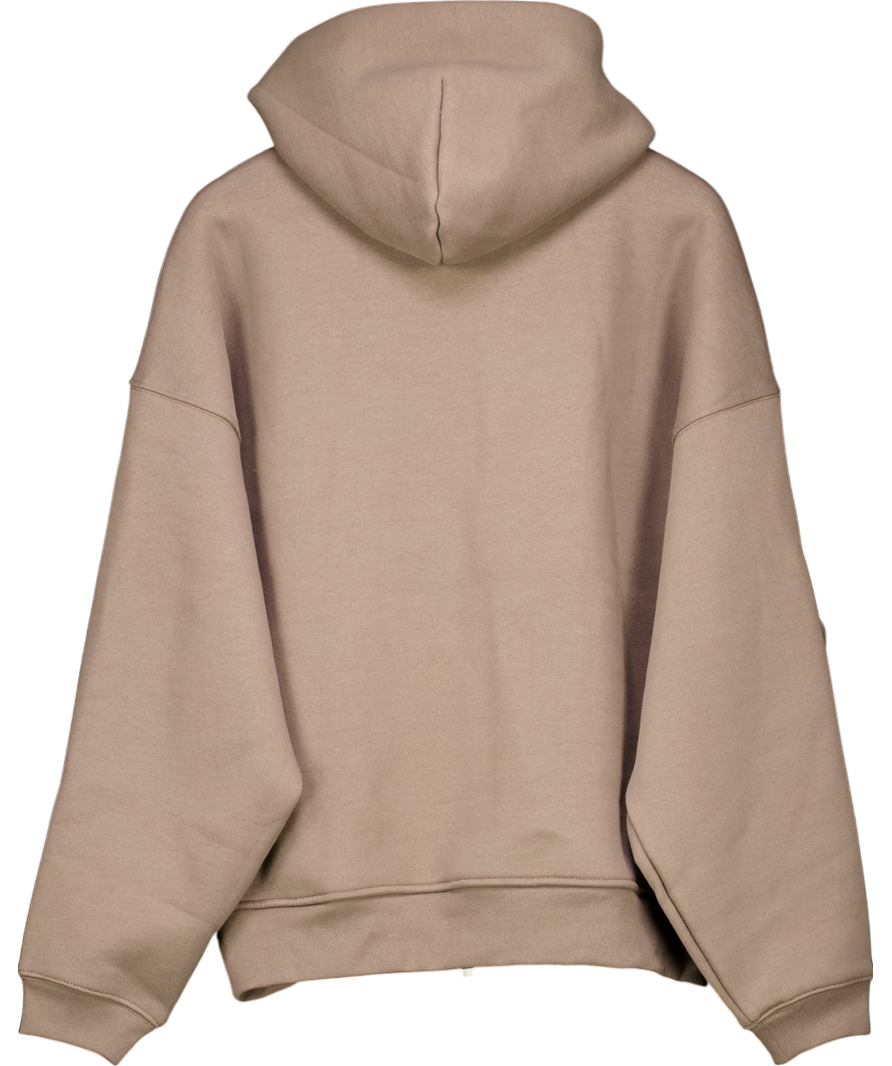 WRSTBHVR Brown Diago Hooded Zip Jacket UK 10