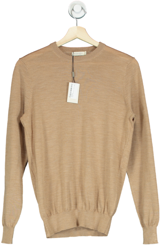 Suitsupply Camel Merino Wool Crew Neck XS