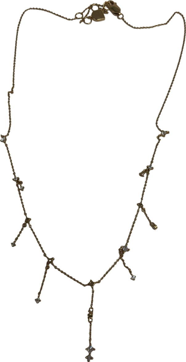 Astrid & Miyu Metallic Cosmic Charm Drop Necklace One Size