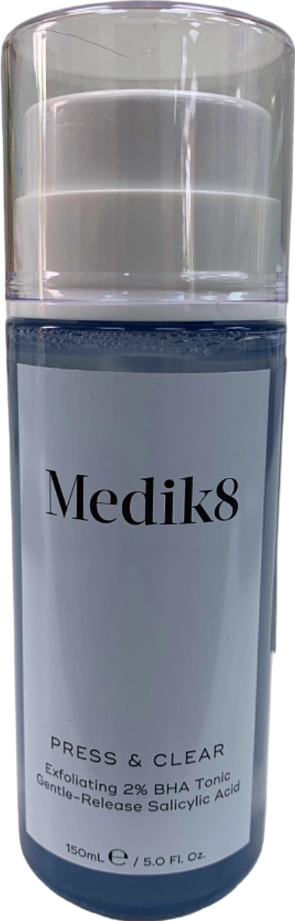 Medik8 Press & Clear Exfoliating 2% BHA Tonic Gentle-Release Salicylic Acid 150mL