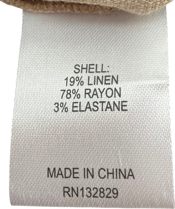 Love wave Beige Linen Trousers UK XXS