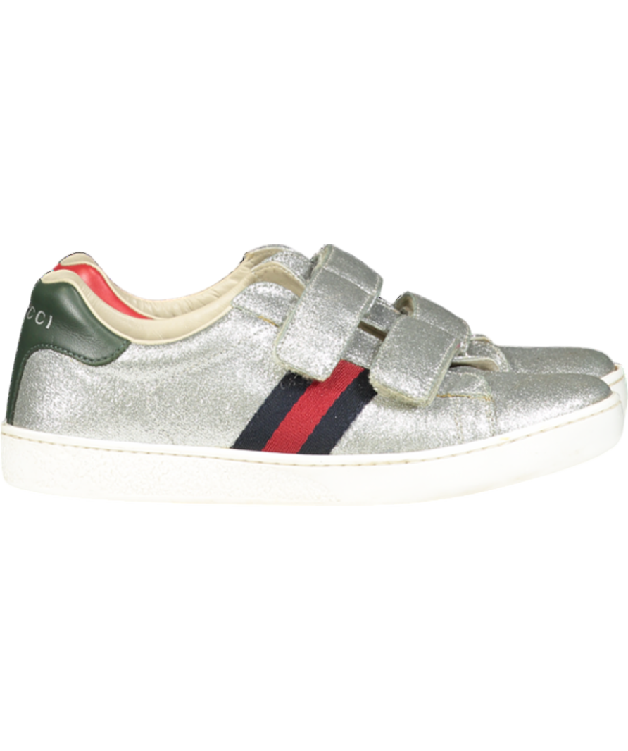 GUCCI Ace Metallic Sneakers UK 1 EU 33 👼