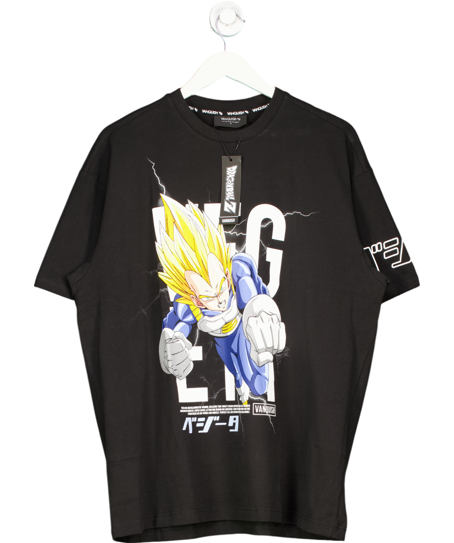 Vanquish Black Dbz Cs Vegeta Oversized T Shirt UK M