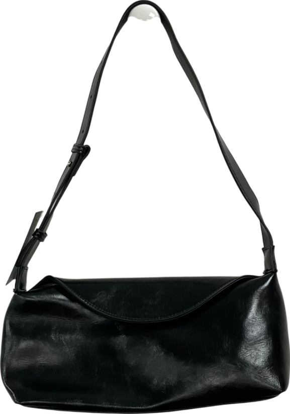NA-KD Black Overlapping Closure Handbag One Size