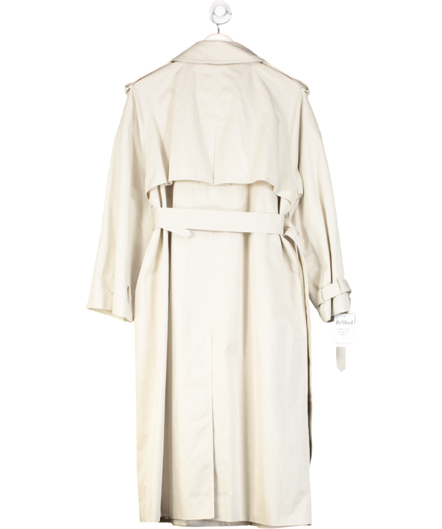 MARCÉLA Cream Juno Cotton Tencel Blend Trench Coat One Size