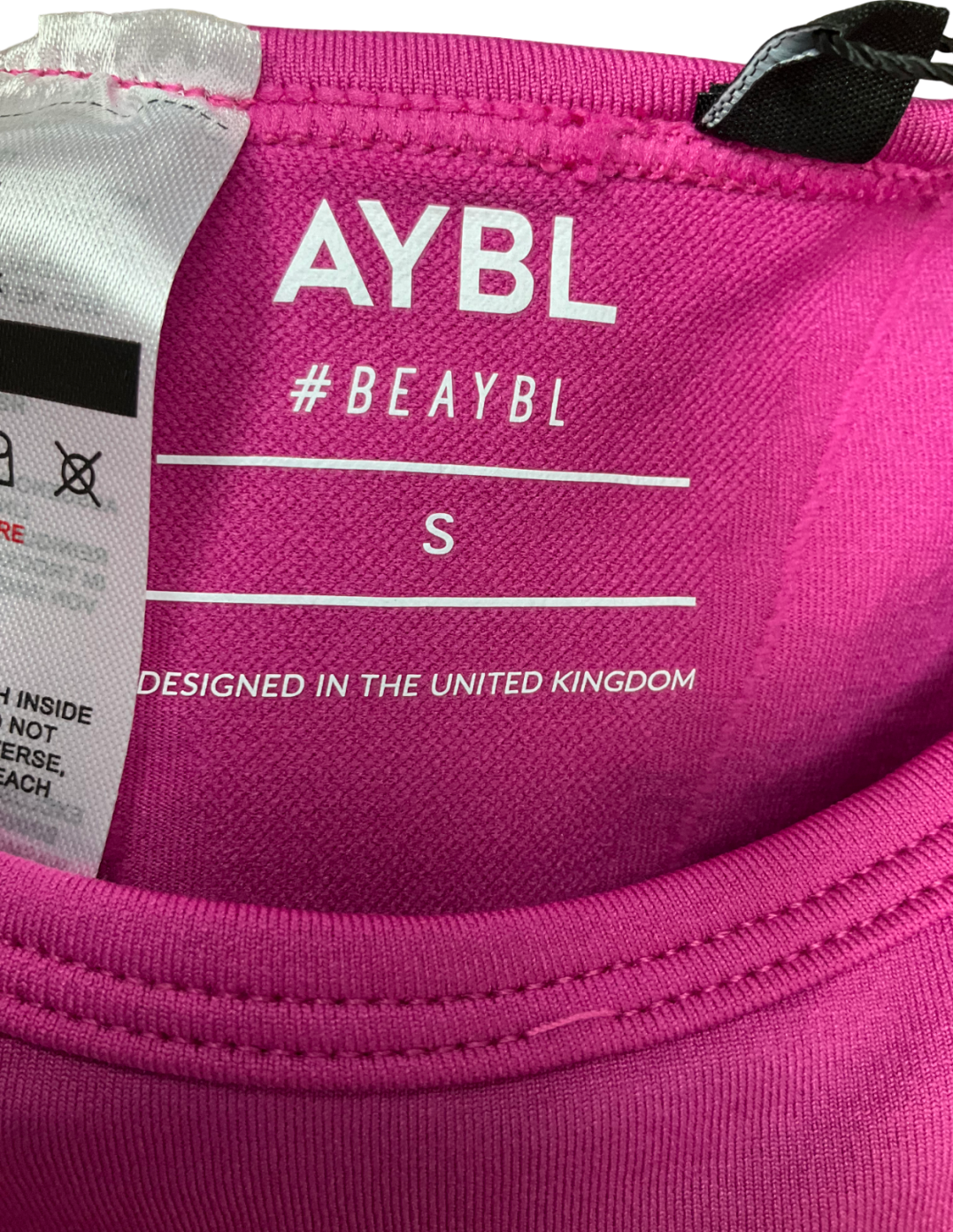 AYBL Pink Empower Seamless Crop Top UK S