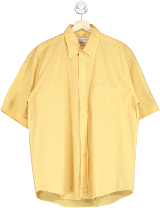 Yves Saint Laurent Yellow Short Sleeve Shirt UK XL