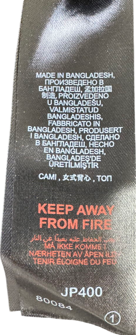 jd. williams Black Cotton Rich Support Vest UK 16