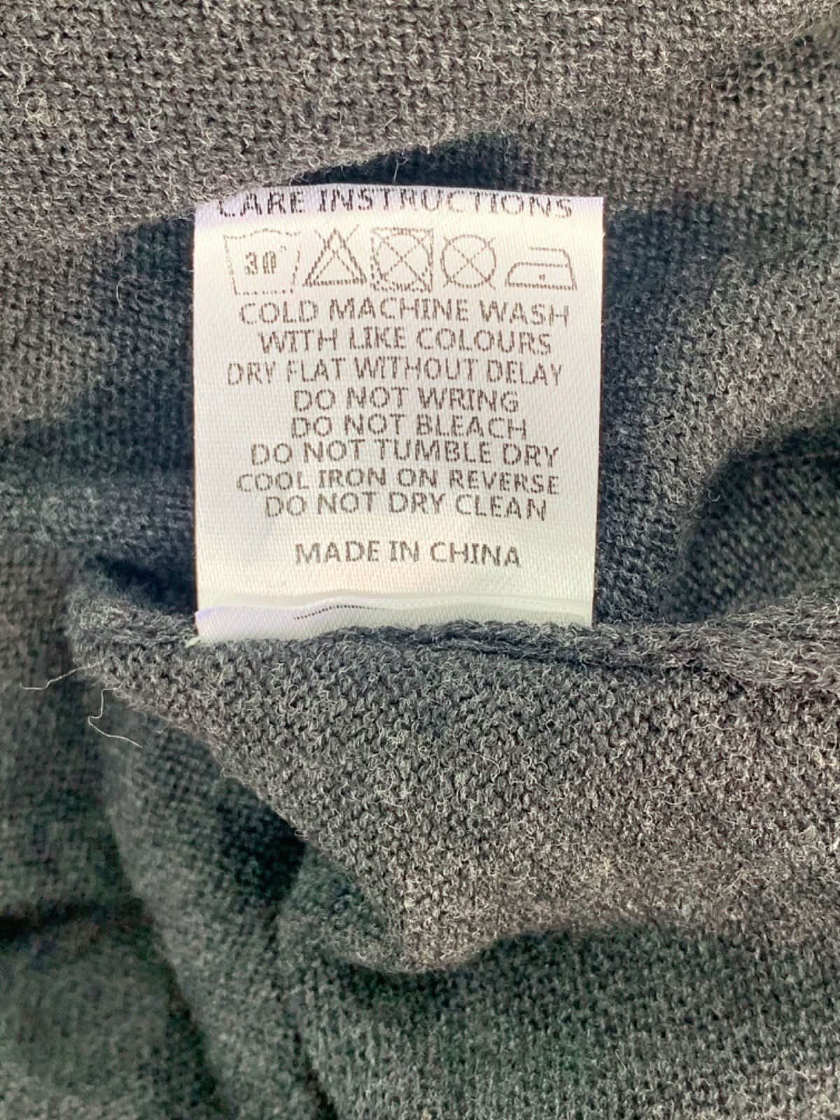 Pepper Black Oversized Cotton Turtleneck Jumper - Medium