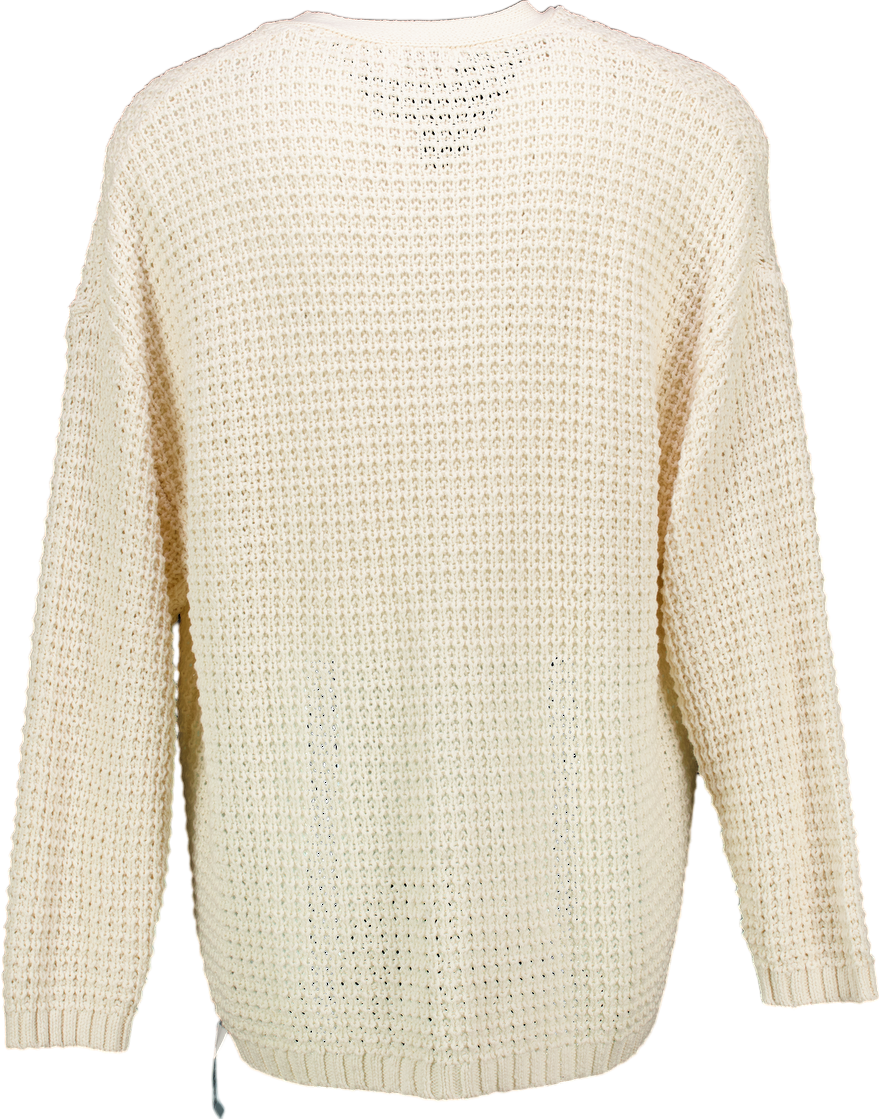 Topman Cream Knitted Cardigan UK XL