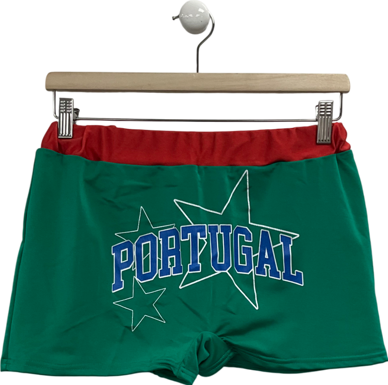 PrettyLittleThing Green Portugal Mini Beach Shorts UK M