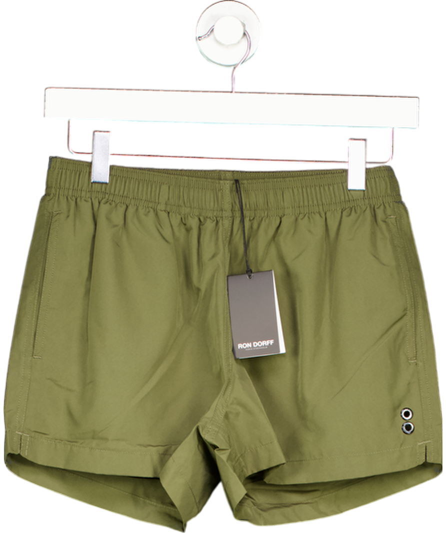 Ron Dorff Khaki Green Quick Dry Swim Shorts UK XS