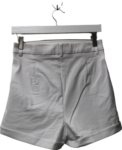 Fashion Nova White Boss Shorts UK S