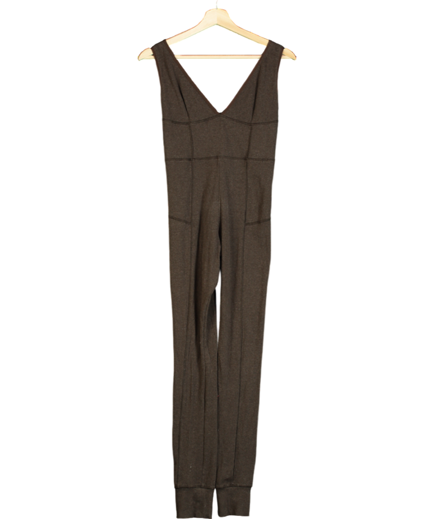 House of CB Brown Rissa V-neck Waist Cinching Jumpsuit UK S