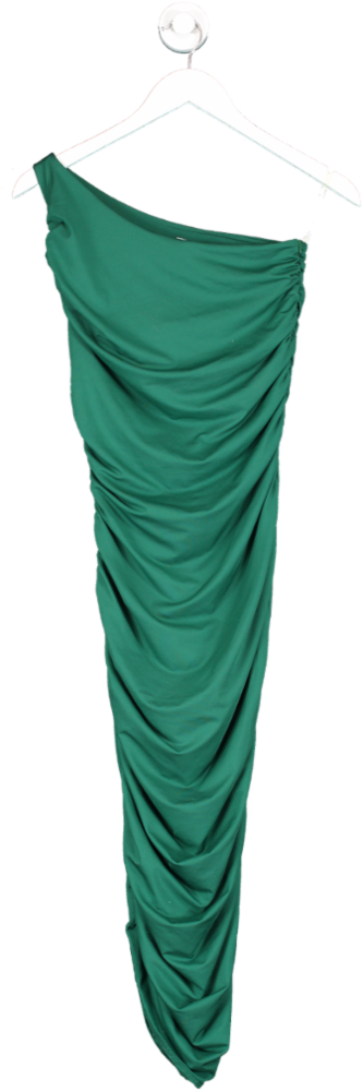 Oh Polly Cold Heart One Shoulder Midi Dress In Green UK 10