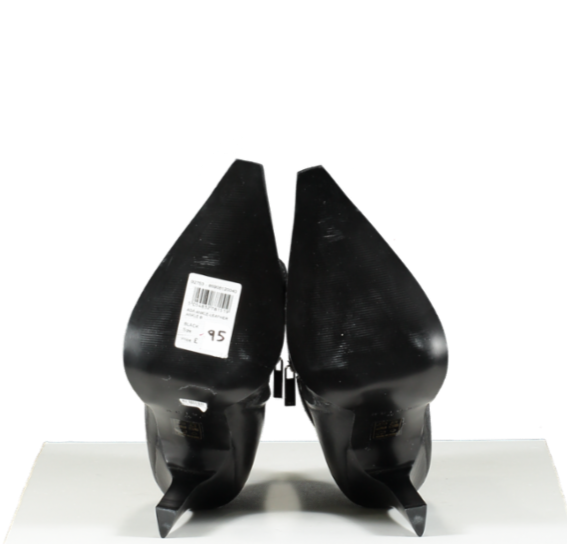 REISS Black Ada Leather Point Toe Ankle Boots UK 7 EU 40 👠