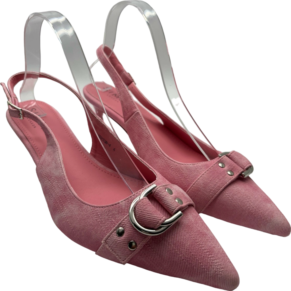 Simmi Pink Slingback Kitten Heels UK 6