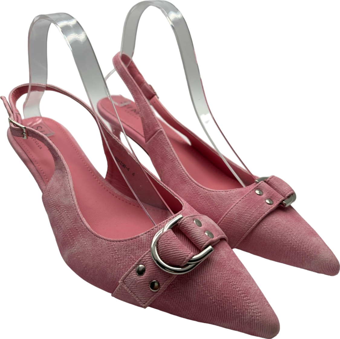 Simmi Pink Slingback Kitten Heels UK 6
