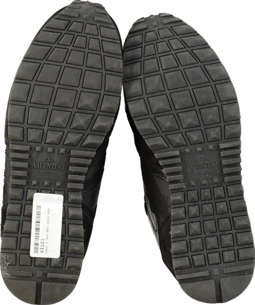 Valentino Black Garavanni Rockrunner Trainers UK 7 EU 41 👞