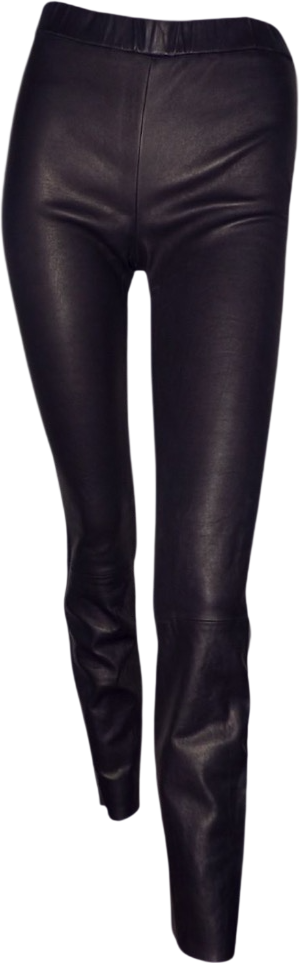 J. CREW Black High Waisted Stretch Lamb Leather Leggings Sz0 UK 4