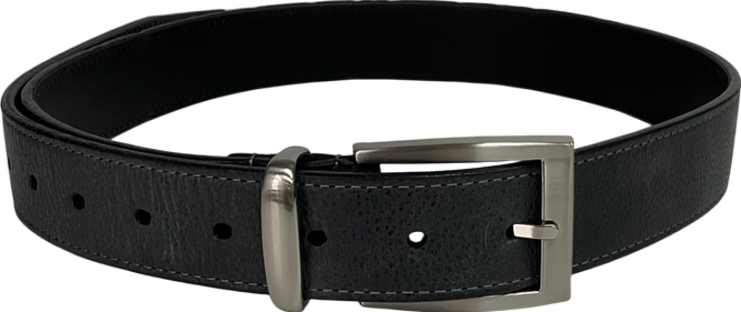 Vuja Dé Black Excursion Leather Belt Onesize W28-39"