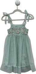 TUTU DU MONDE Dusty Aqua Green Embellished Tulle Dress 6 - 7 Years