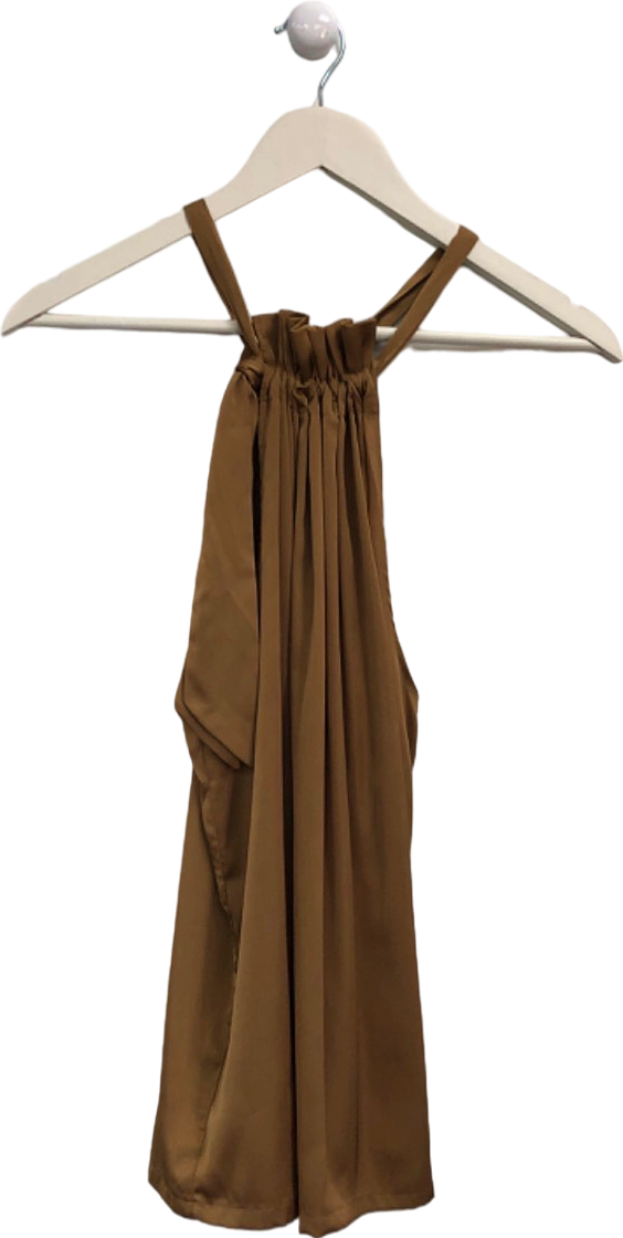 Choklate Brown Satin Dress One size