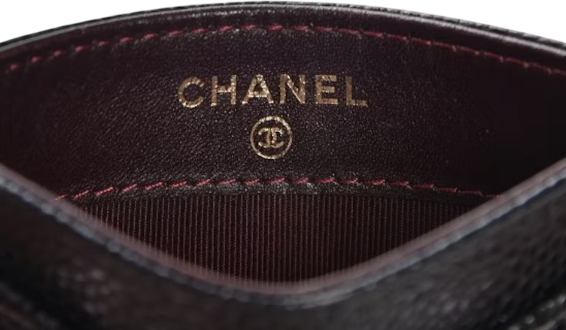 CHANEL Classic Card Holder Black Grained Calfskin with Gold-tone CC logo