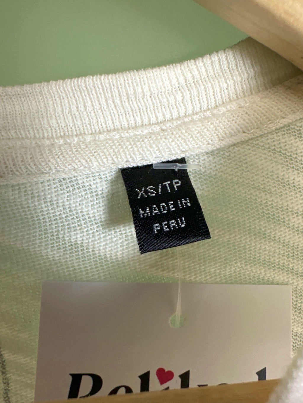 ATM White Long Sleeve Distressed Hem Top UK XS