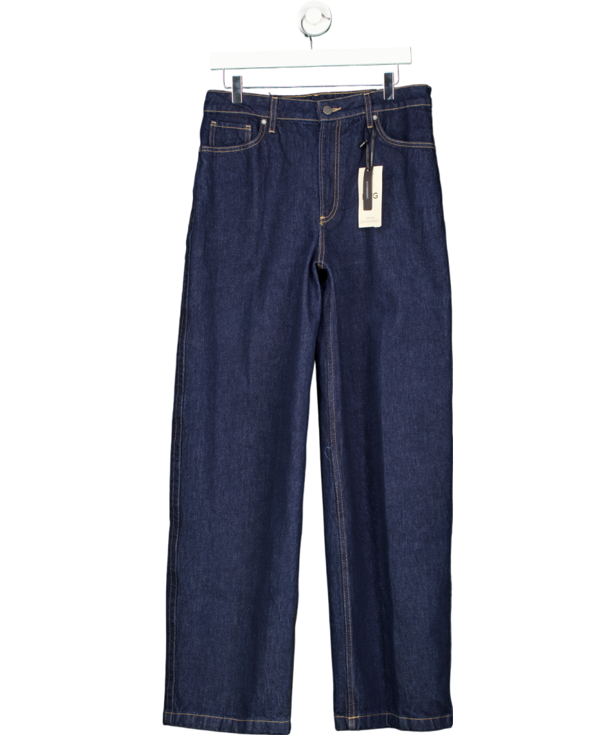 MANGO Blue Brigitte High Waist Wide Leg Jeans UK 12