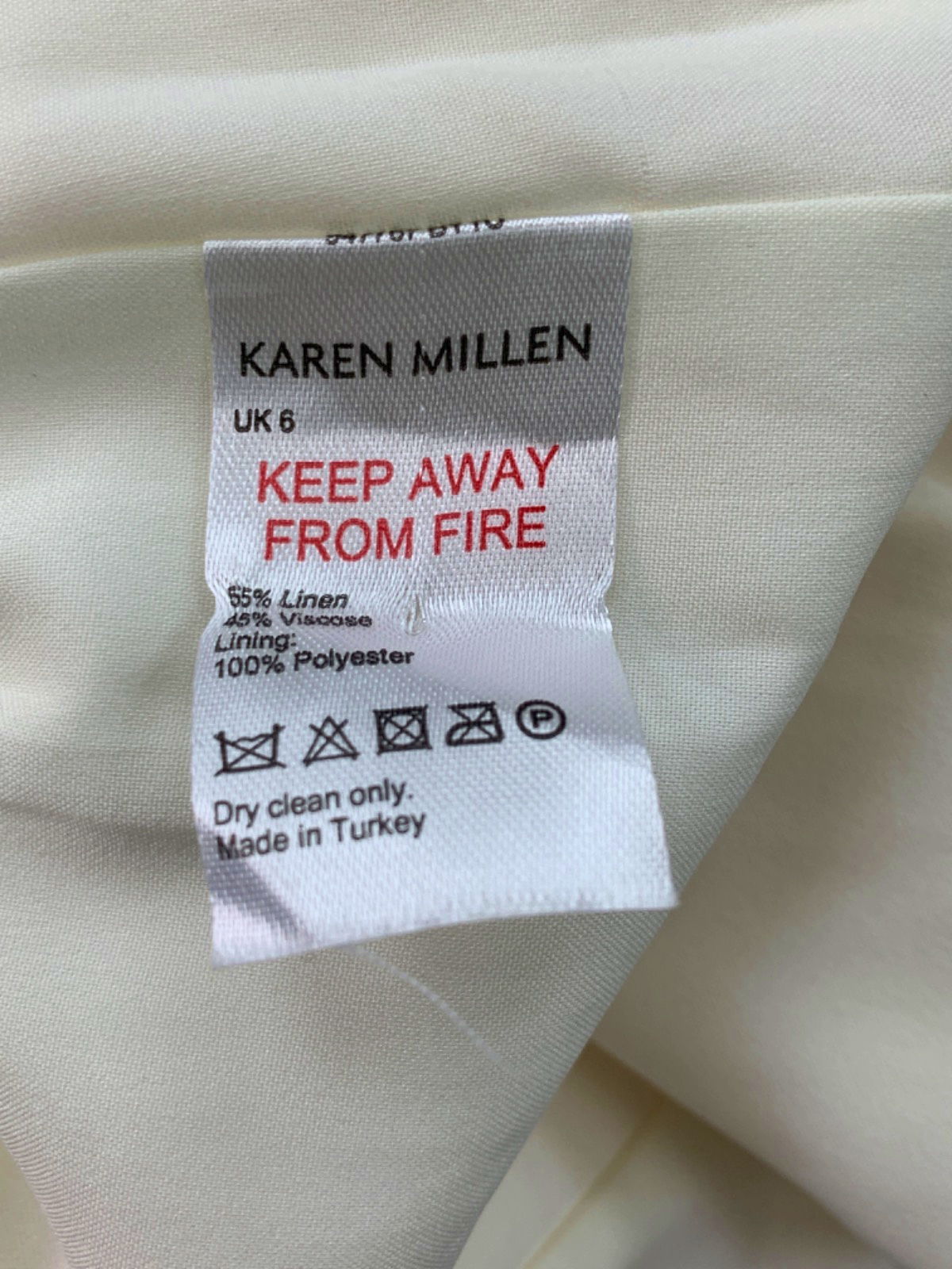 Karen Millen Cream Linen Blazer UK 6