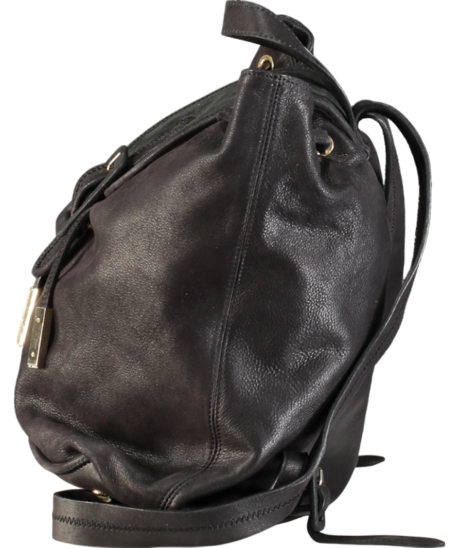 LK Bennet Black Leather & Nubuck Backpack