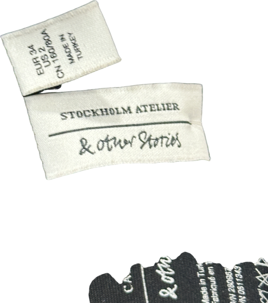 & Other Stories Black Wool Blend Blazer UK 6