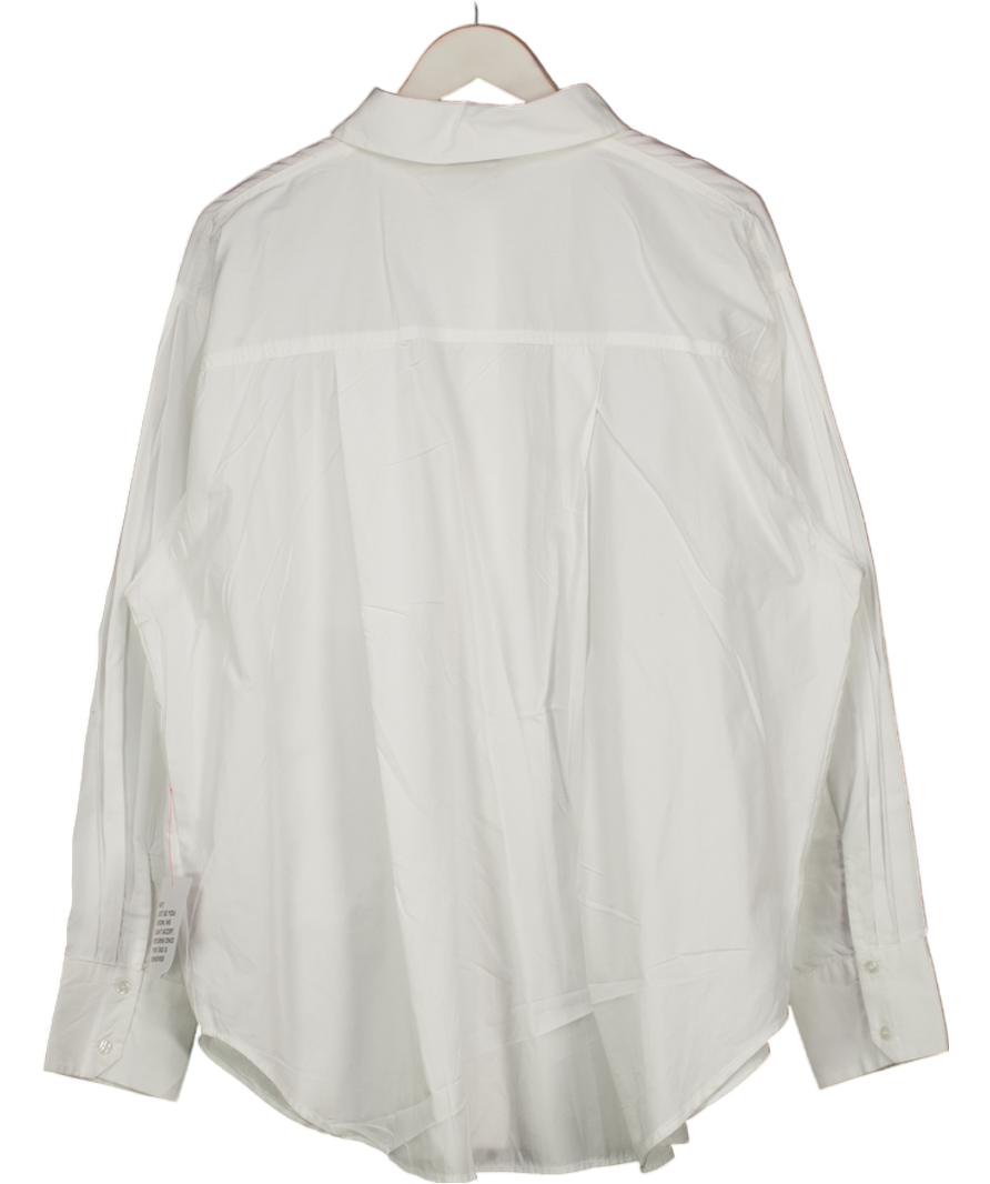 ASOS White Oversized Cotton Poplin Shirt UK 18