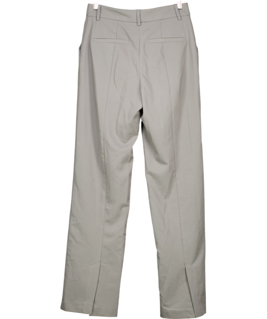 NA-KD Grey Split Hem Trousers UK 8