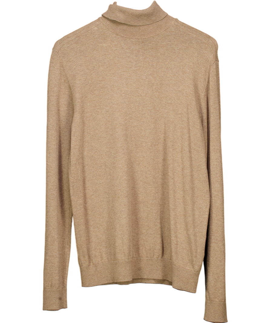 Selected Homme Brown Roll Neck Knit Jumper UK M