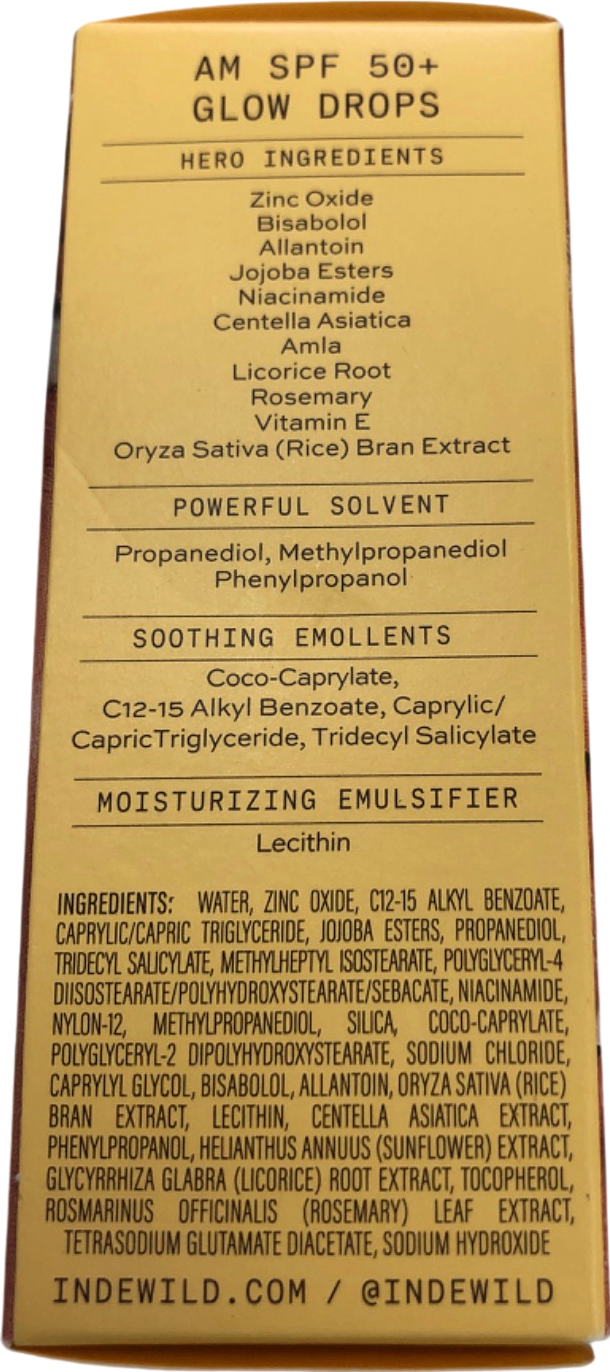 Indie Wild AM SPF 50+ Glow Drops  30ml