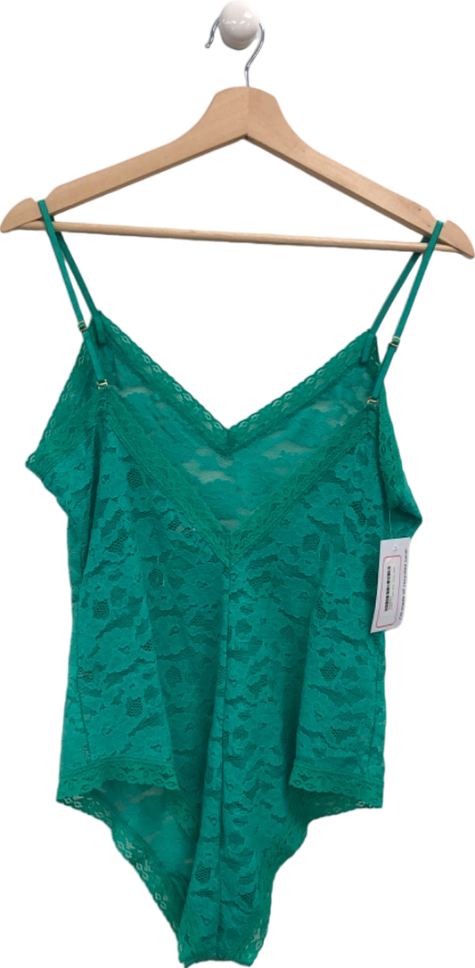Anthropologie Green Lace Camisole L