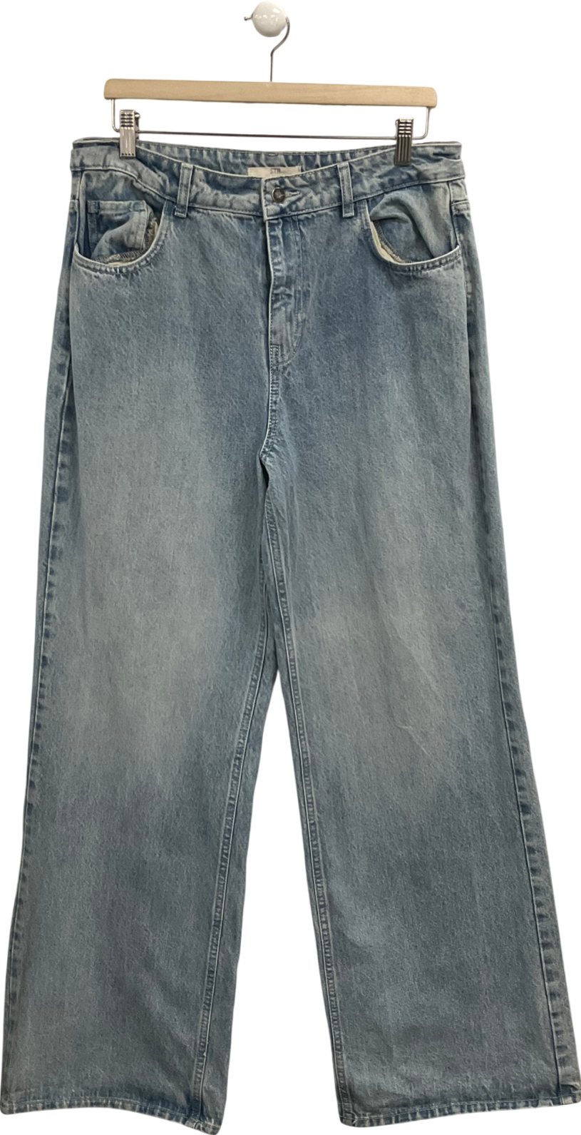 Stradivarius Blue Wide Leg Jeans UK 14