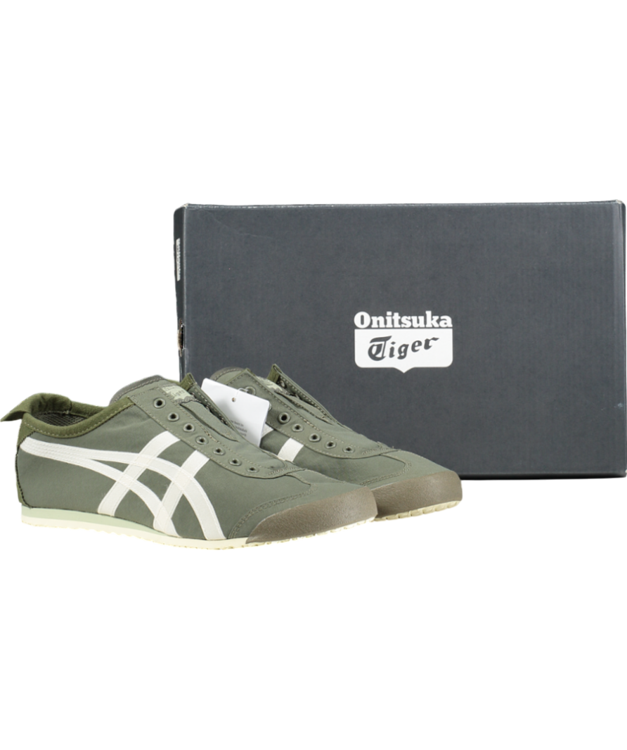 Onitsuka Tiger Green Mexico 66 Slip On Trainers UK 7 EU 41 👞