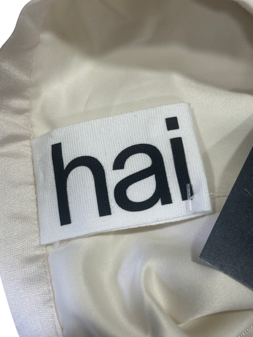 Hai Cream Pleated Mini Skirt With Buckle Sides UK XS/S